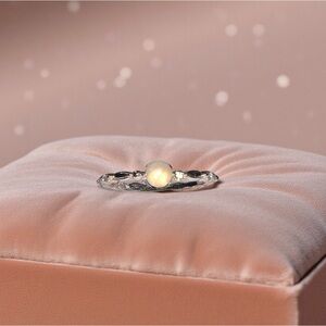 Elegant Rose Gold Moonstone Ring